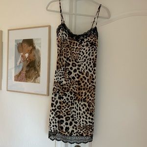 Vintage leopard mini dress
